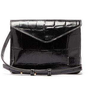 STAUD Hollie convertible croc-effect shoulder bag